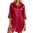 thumbnail image 1 of CAIXIA Robes For Women With Hood Women's Soft Lapel Collar Robe Comfortable Everyday Wear Basic Style Sleepwear For All Seasons, 1 of 8