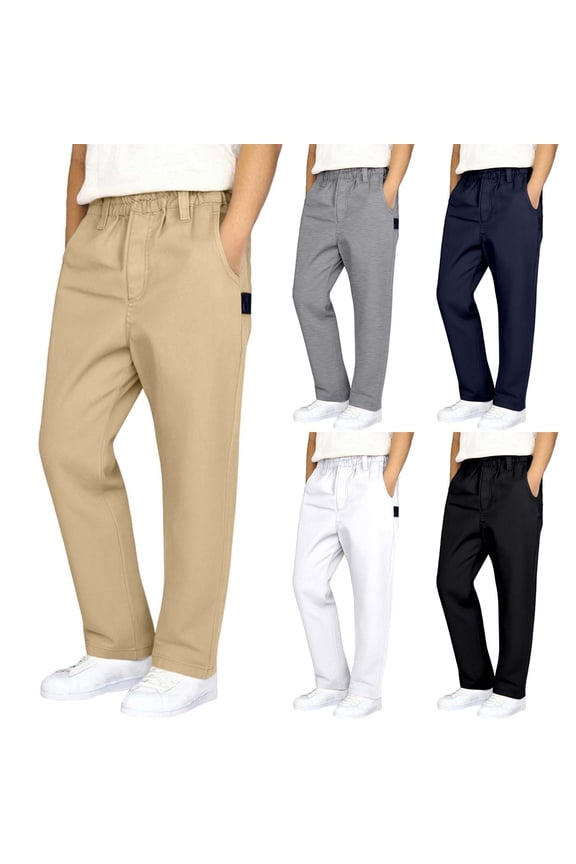 School Uniform Pants for Girls Boys High Stretchy Flare Dress Pants Straight Fit Twill Pants Chino Quick Dry Stretch Golf Pants Trousers Trendy Clothes for Girls Kids