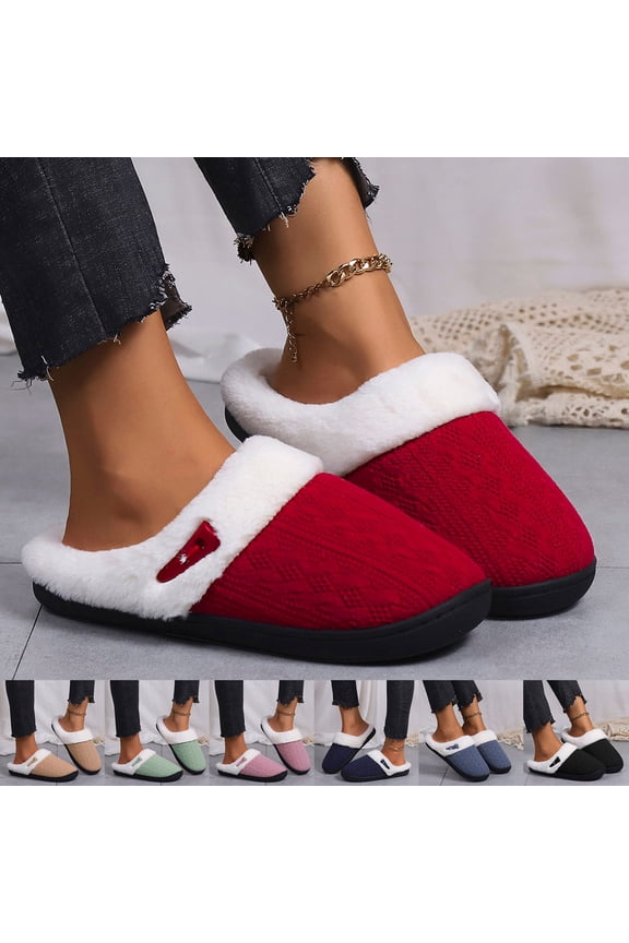 Slippers for Women Indoor Memory Foam Arch Support Wide Widths Lined Orthopedic on Classic Plaid Fuzzy Soft Winter Indoor House Shoes Bride Slippers