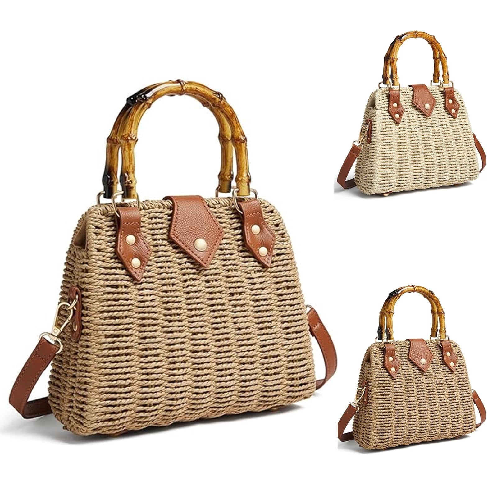CAIXIA Small Boho Crochet Purse for Women Slouchy Beach Handwoven Crossbody Bags Vacation Shoulder Bag Purse