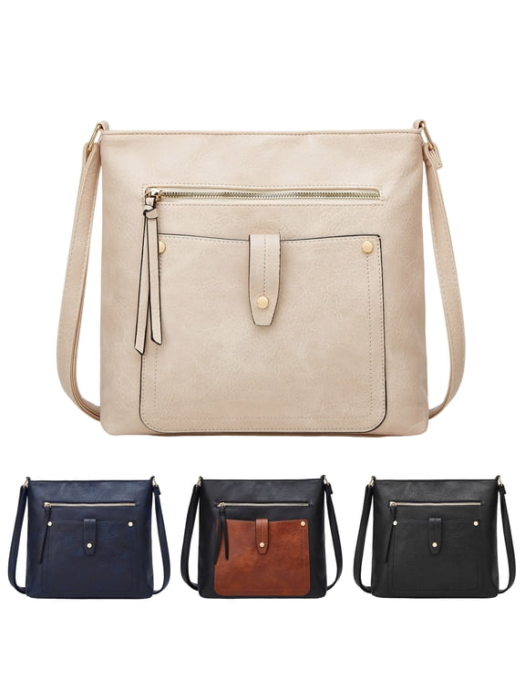 Small Crossbody Bags For WomenSoft Retro Small Square Crossbody Bag, Large Capacity Multi Pocket Daily Shoulder Hand Purse