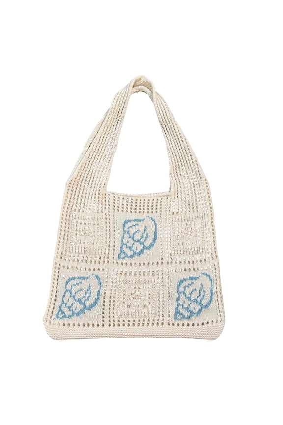 Straw Slouchy Hobo Bag for Women Handwoven Satchel Purse Summer Beach Tote Handbag with Beaded Travel Casual Shoulder