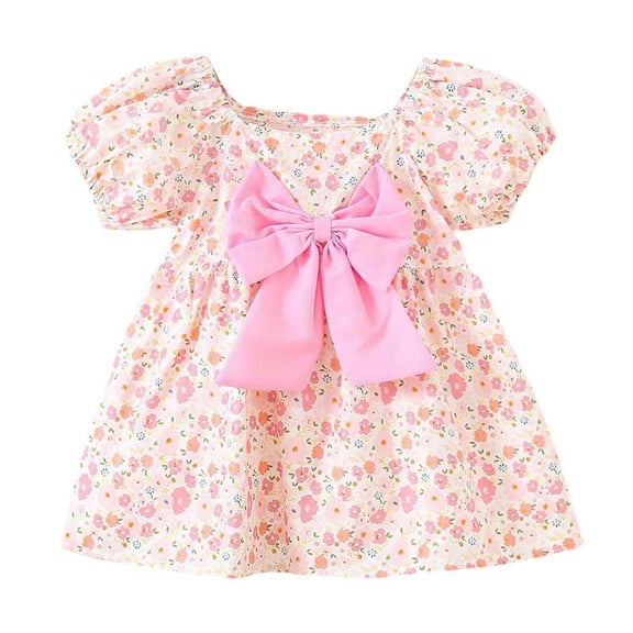 CAIXIA Toddler Dress Valentine's Day Baby Girl Outfit 4Pcs Ruffle Sleeve Romper Bodysuit Skirt Socks Headband for Infant Toddler Photo Shoot Holiday