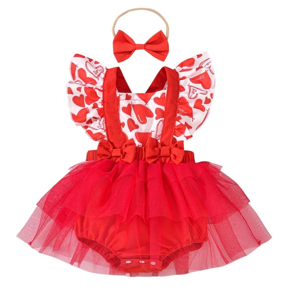 CAIXIA Toddler Girl Dress Valentine's Day Girls Party Dress Floral Lace Sleeveless Tutu Dress Gown for Birthday Holiday Celebrations