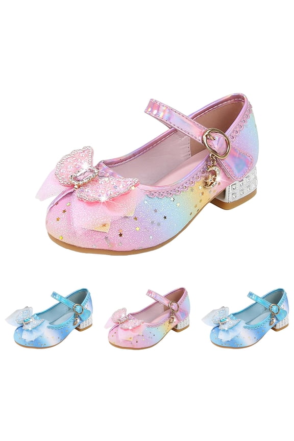 Toddler Girl Sandals Girls Heels Dress Shoes Flower Girl Closed Toe Heels Ankle Strap Wedding Party School Miya Toddler Little Big Kid Pump Shoes,3