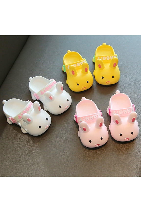 Toddler Sandals Adorable Bunny Slides for Girls Soft Indoor Outdoor Casual Sandals Comfortable Daily Wear Toddler Kids Footwear,Pink