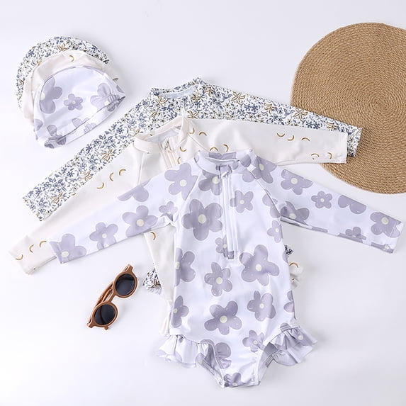 CAIXIA Toddler Swimsuit Cover Up Girl Trendy Striped Soft & Lightweigh Upf 50+ One Piece Cut Out Bathing Suit Adjustable Straps Ruched Girls' Swimwear