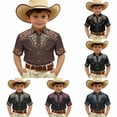 thumbnail image 1 of CAIXIA Western Baby Boy Clothes Button Down Short Sleeve Shirts Country Cowboy Dress Shirt Tops Summer Vintage Clothes, 1 of 5