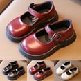 thumbnail image 1 of CAIXIA Wide Toe Box Toddler Mary Jane Dress Shoes Girls Ballet Flats for Party School Uniform with Hook and Loops, 1 of 8