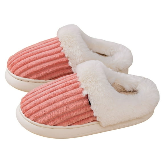 CAIXIA Women Arch Support Slippers – House Bedroom Slippers for Woman, Orthopedic Shoes, Corduroy Closed Toe Ladies Slides