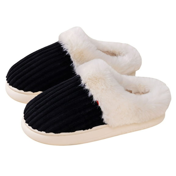 CAIXIA Women Arch Support Slippers – House Bedroom Slippers for Woman, Orthopedic Shoes, Corduroy Closed Toe Ladies Slides