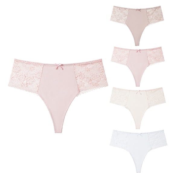 CAIXIA Women Cotton Underwear No Show Panties Ladies Underwear Panties Soft Comfortable Mid Waist Full Coverage Briefs Seamless Bikini Panties