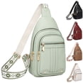 thumbnail image 1 of CAIXIA Women Crossbody Bags Mens Solid Color Layer Large Capacity Zipper Casual Chest Messenger Crossbody Bag, Fashion Pattern Shoulder Purse, 1 of 4