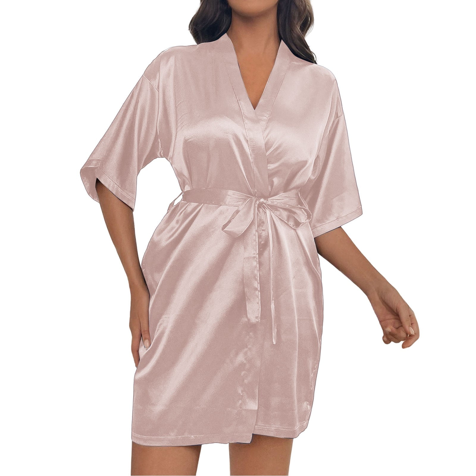 CAIXIA Women'S Robes Lightweight Elegant Women's Silk Nightgown and ...