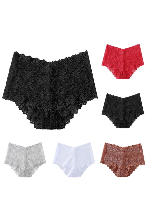 Women Underwear No Show Panties Womens Panties Skin-Friendly Elastic Waistband Briefs Bikini Underwear