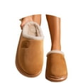 thumbnail image 1 of CAIXIA Women's Memory Foam Slide Slippers Cozy Indoor Outdoor Comfort Footwear With Thick Warm Sole Winter Sandals,Brown, 1 of 9