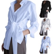 White Blouse Tie Waist