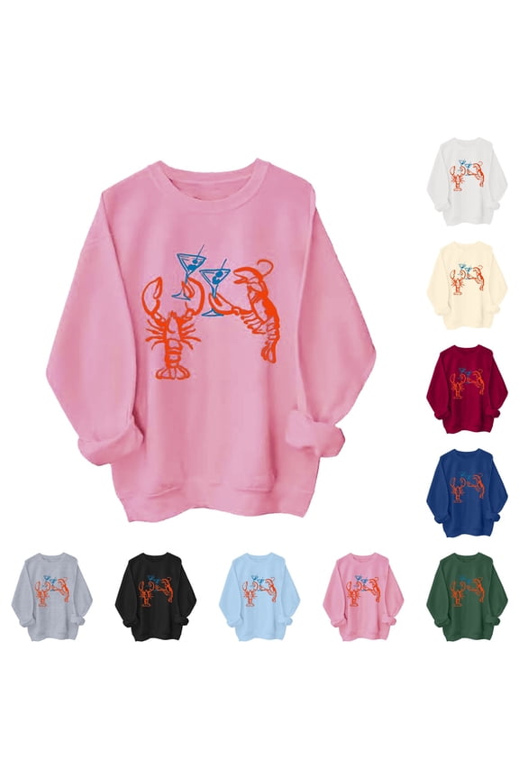 Women's Sweatshirts Casual Fashion Crew Neck Long Sleeve Sweater Fall Tops Pullover Vacation Funny Graphic Letter Womens Cable Knit Sweater Fall Pullover Sweaters Clothes