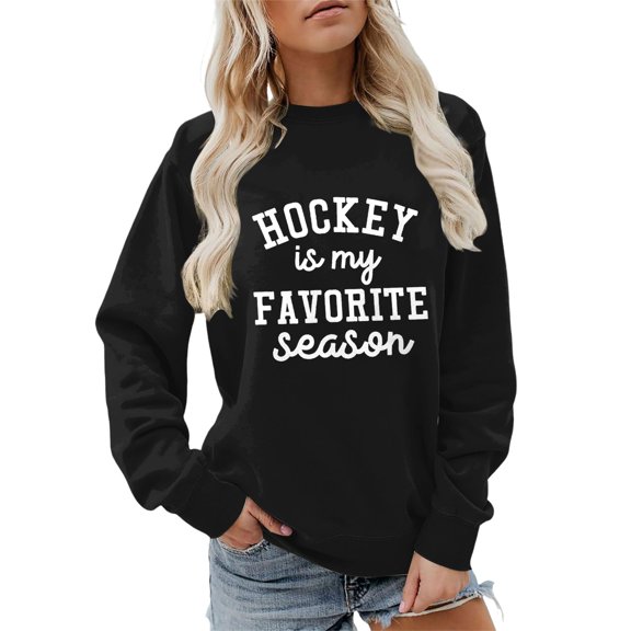 CAIXIA Womens Graphic Sweatshirts Funny Graphic Long Sleeve Crewneck Long Sleeve Tee Tops Soft Pullover Shirts Womens Sweaters Spring Fall Clothes 2026,Black