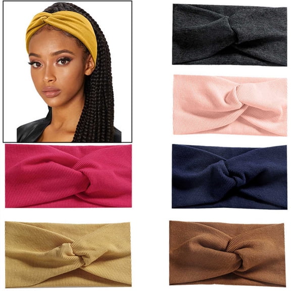 CAIXIA Womens Knitted Thread Elastic Headband Soft Stretch Hair Band For Yoga Casual Daily Wear