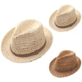 thumbnail image 1 of CAIXIA Womens Mens Wide Brim Straw Panama Hat Fedora Summer Beach Sun Hats UPF Straw Hat for Women, 1 of 4