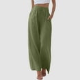 thumbnail image 1 of CAIXIA Womens Plus Size Wide Leg Pants Elastic High Waist Casual Palazzo Pants Lounge Trouser with Pockets, 1 of 6