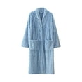 thumbnail image 1 of CAIXIA Womens Robes Lightweight Pattern Long Kimono Bathrobe With Collar And Button Closure For Women Home Loungewear Comfortable Winter Robe, 1 of 3