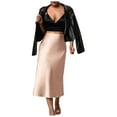 thumbnail image 1 of CAIXIA Womens Satin Maxi Skirts 2026 Spring High Waisted Flowy Long Silk A Line Elegant Business Casual Formal Slip Skirt, 1 of 4