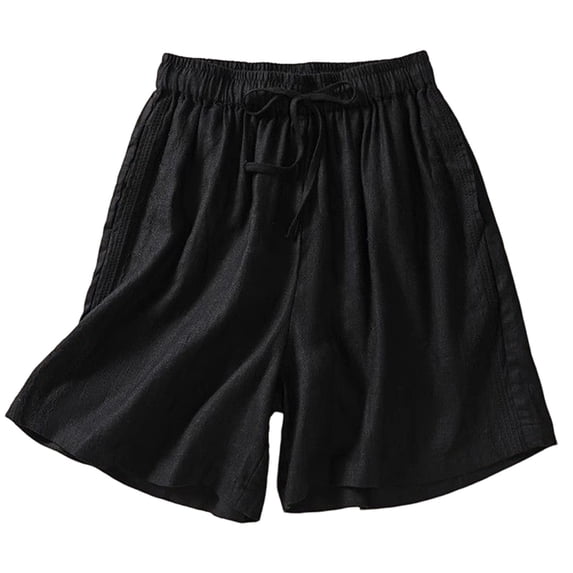 CAIXIA Womens Shorts Athletic Wide Leg Drawstring Womens Shorts Athletic Baggy Bermuda Shorts for Women Lounge Drawstring Shorts Hiking Work Summer Shorts with Pockets