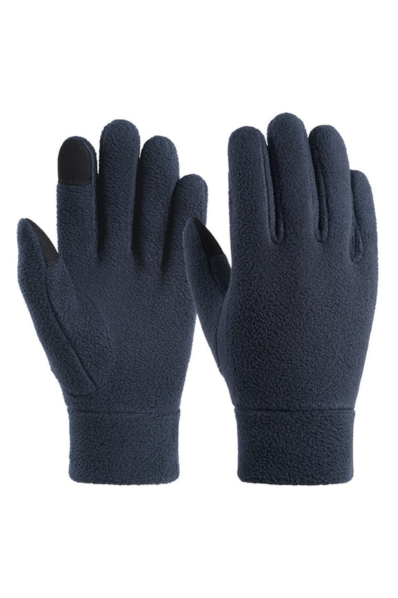 Womens Snow Gloves Winter Thermal Mittens Double Layer Thick Lined for Outdoor Sports Skiing with Touchscreen Compatible Inner Liner,Blue