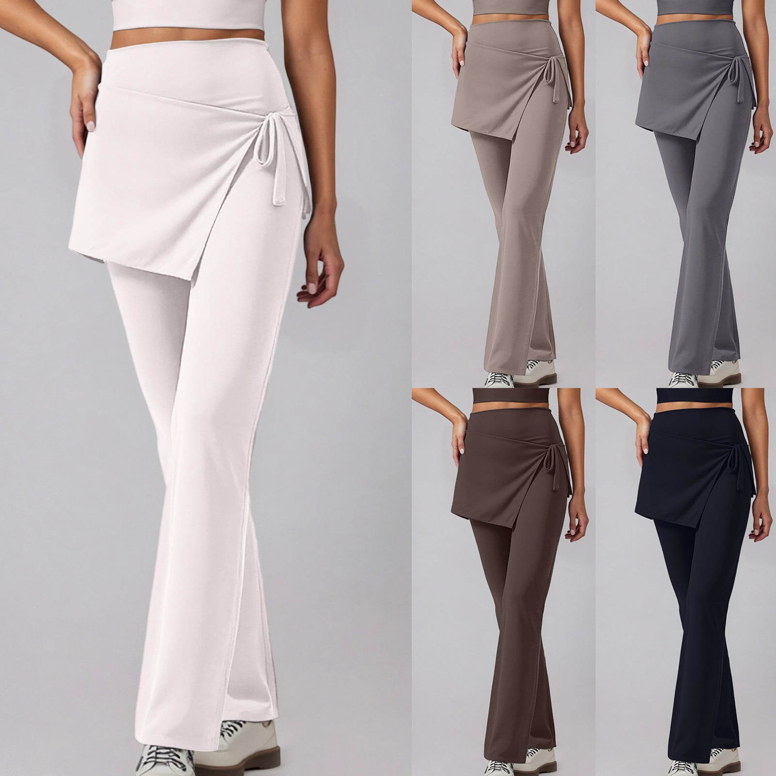 CAIXIA Womens Sports Skirted Leggings Yoga Skirts Spandex Tights ...