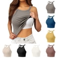 thumbnail image 1 of CAIXIA Womens Tank Tops Loose Fit V Neck Lightweight Sleeveless Shirts Ribbed Knit Racerback Workout Basic Tees Slim Fitted Camisoles for Women Casual Summer Clothes 2026,Khaki, 1 of 5