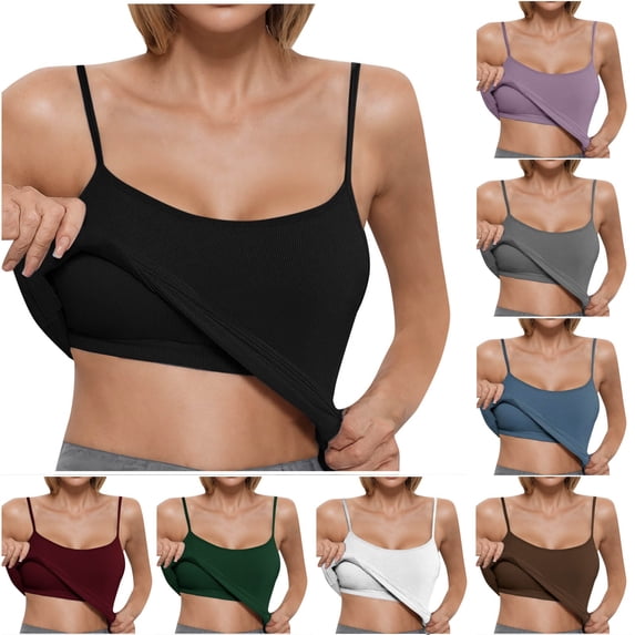 CAIXIA Womens Tank Tops U Neck Basic Sleeveless Shirts Ribbed Racerback Workout Clothes Slim Fit Womens Camisole Tank Tops Cute Trendy Going Out Tops,Dark Green