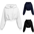 thumbnail image 1 of CAIXIA Zip Up Sweater Hoodie Women Zip Up Hoodie Long Sleeve Sweatshirt Hooded Jacket with Pockets,Navy, 1 of 4