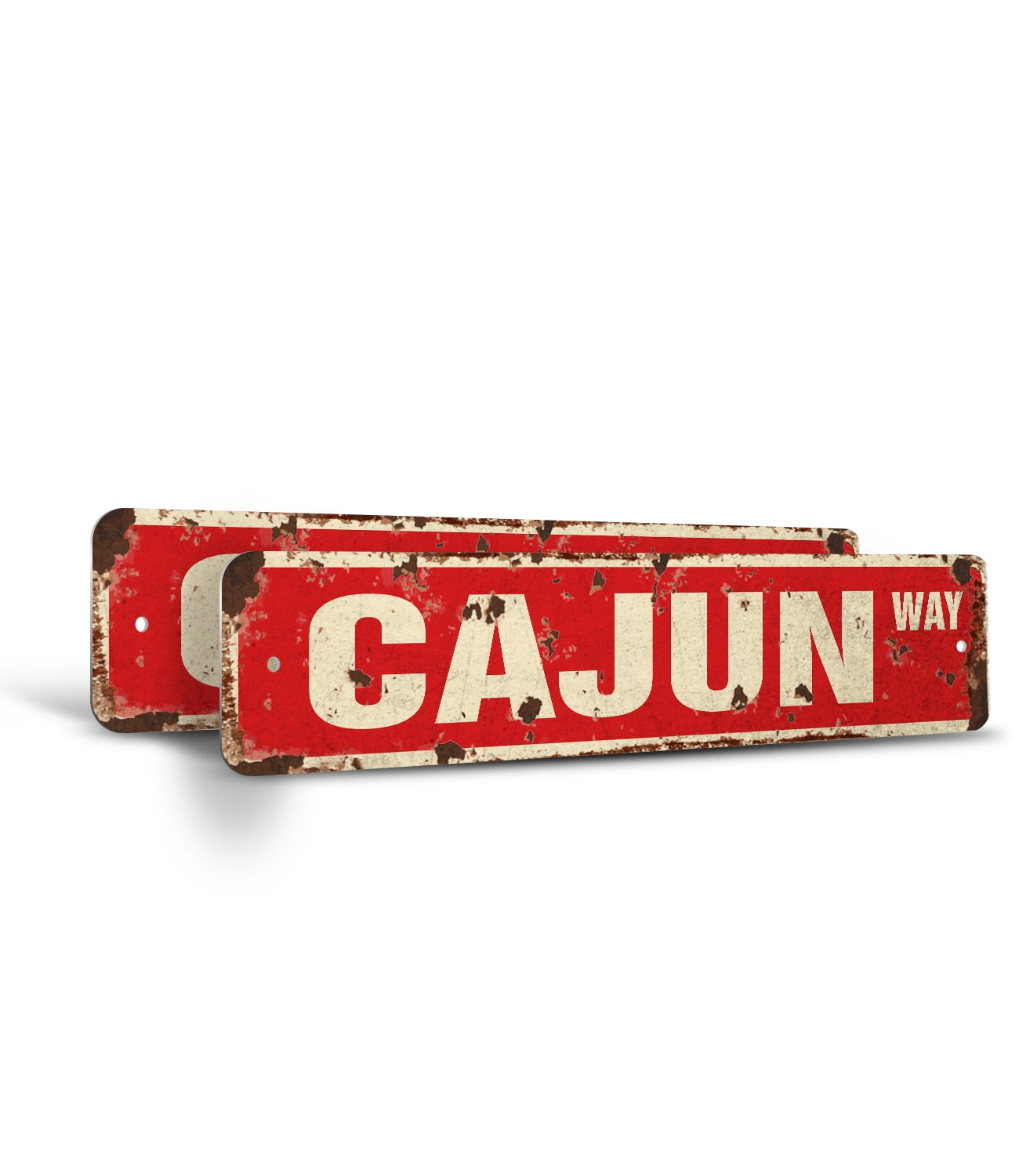CAJUN Vintage Style Rustic Street Sign – (2 Pack) Lousiana Bayou Food ...