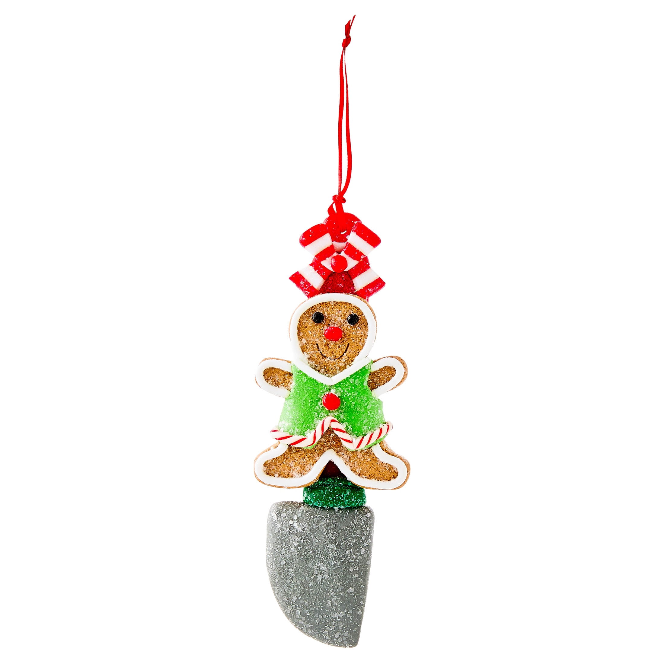 Multicolor Clay Dough Gingerbread Cake Spatula Christmas Ornament, 5.3", by Holiday Time
