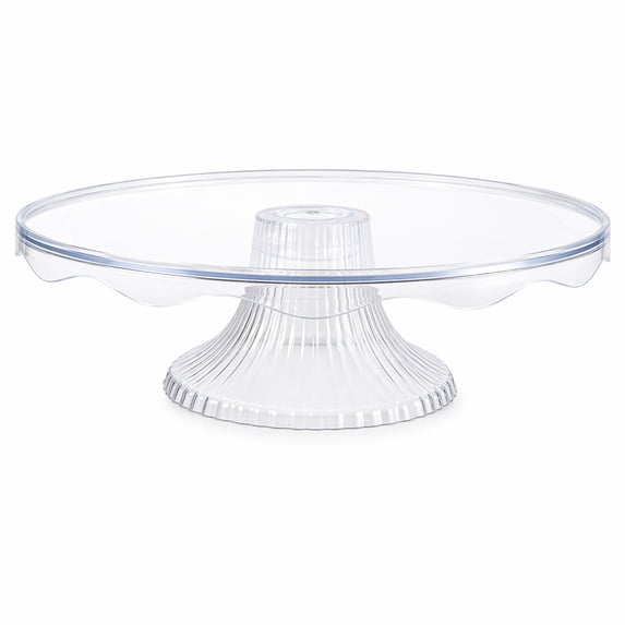 10 IN Clear Plastic Cake Stand, by Way To Celebrate