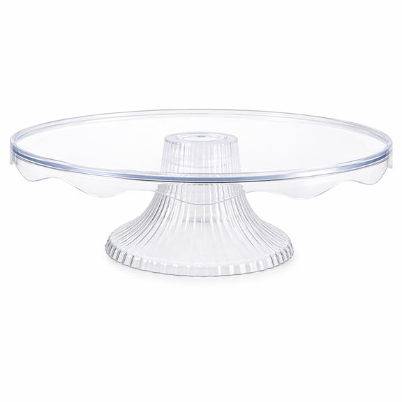 10 IN Clear Plastic Cake Stand, by Way To Celebrate