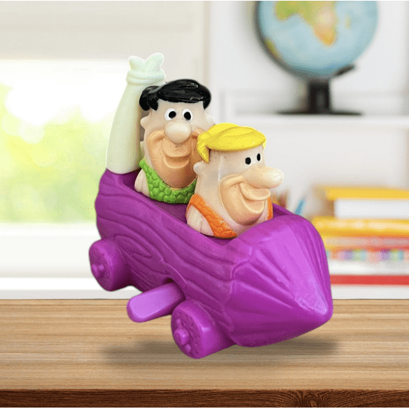 CAKE TOPPER 1996 Flintstones Fred Barney Rubble Viva Rock Vegas Car Figure Figurine