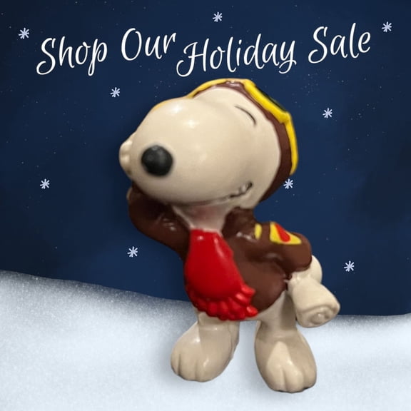 CAKE TOPPER Snoopy Woodstock PVC Figure Figurine Holiday Christmas gift