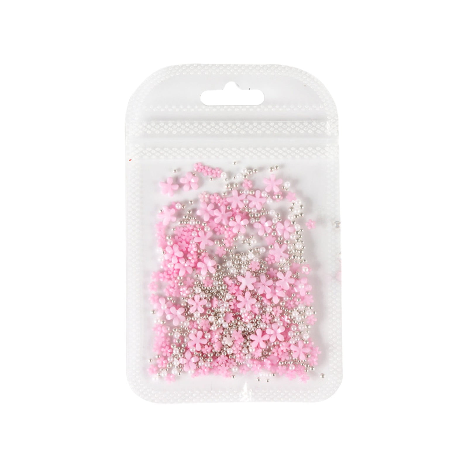CAKVIICA 200 Nail FivePetal Flower Ornaments Pink Acrylic Flower
