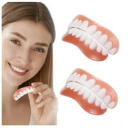 CAKVIICA 50Pair Teeth Veneer Cosmetic Teeth Natural Shade Fix Confident Dentures Cosmetic Teeth Instant Veneers Upper And Lower False Teeth