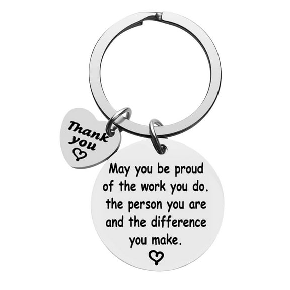 CAKVIICA Appreciation Keychain Coworker Gifts From Friend Colleague Goodbye Thank You Retirement Farewell Motivation Present You Be Proud Of The Work You Do Keyring Pendant Jewelry