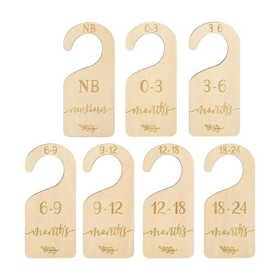 CAKVIICA Baby Closet Dividers For Clothes Organizer Set Of 7 Hanger Closet Dividers For Newborn To 24 Months Size Clothes Nursery Organization For Clothes