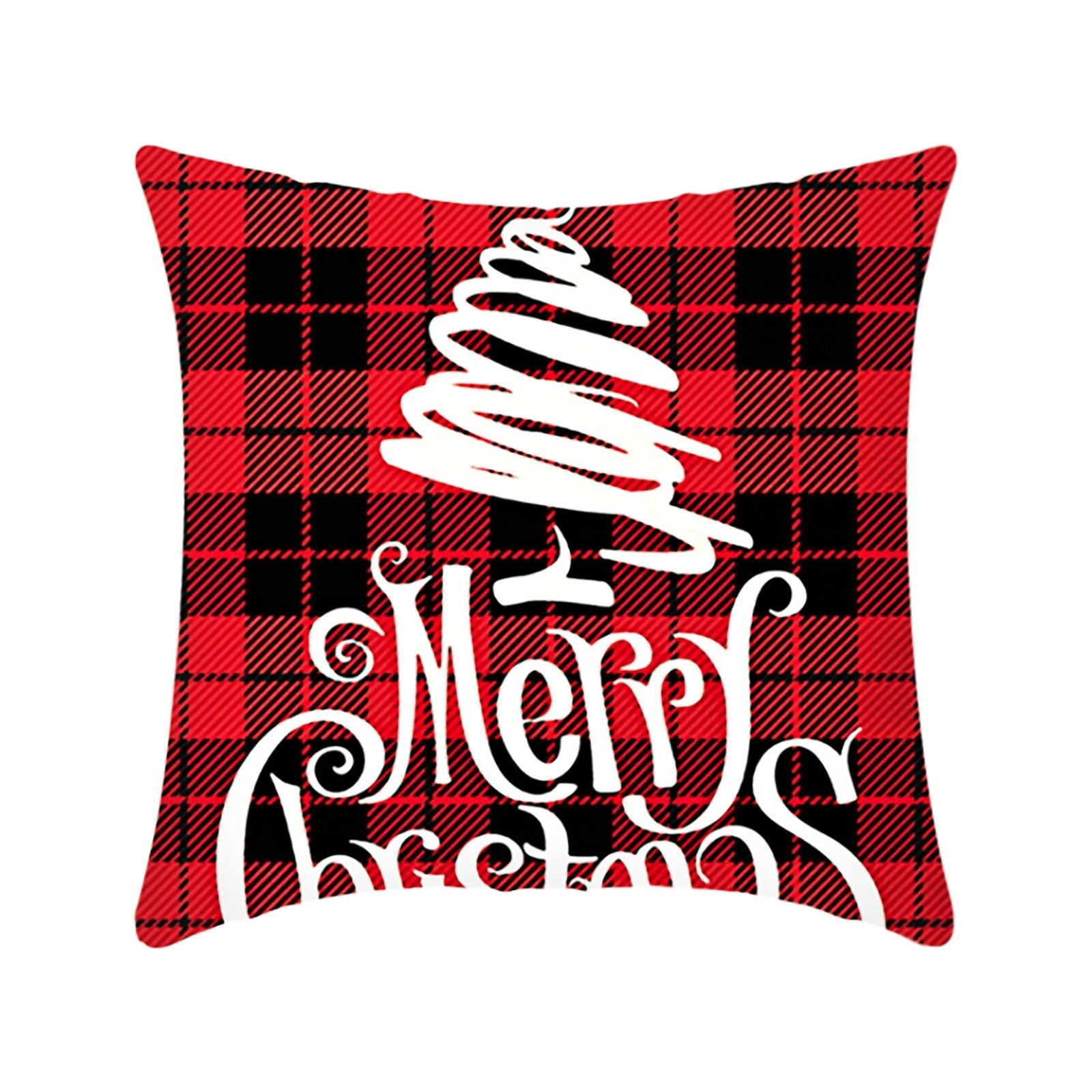 CAKVIICA Christmas Pillow Home Furnishing Short Plush Linen Holiday