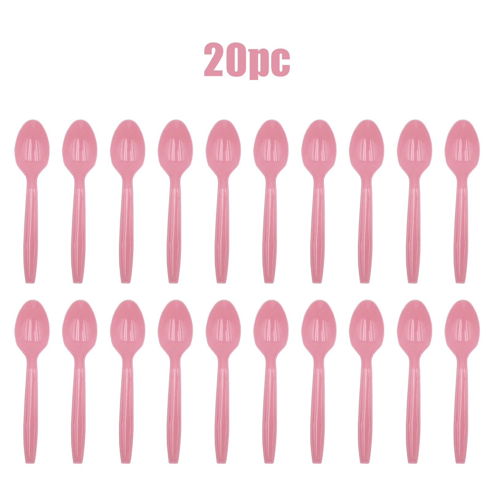 CAKVIICA Clear Plastic Spoon Party Disposable Forks Utensils Plastic