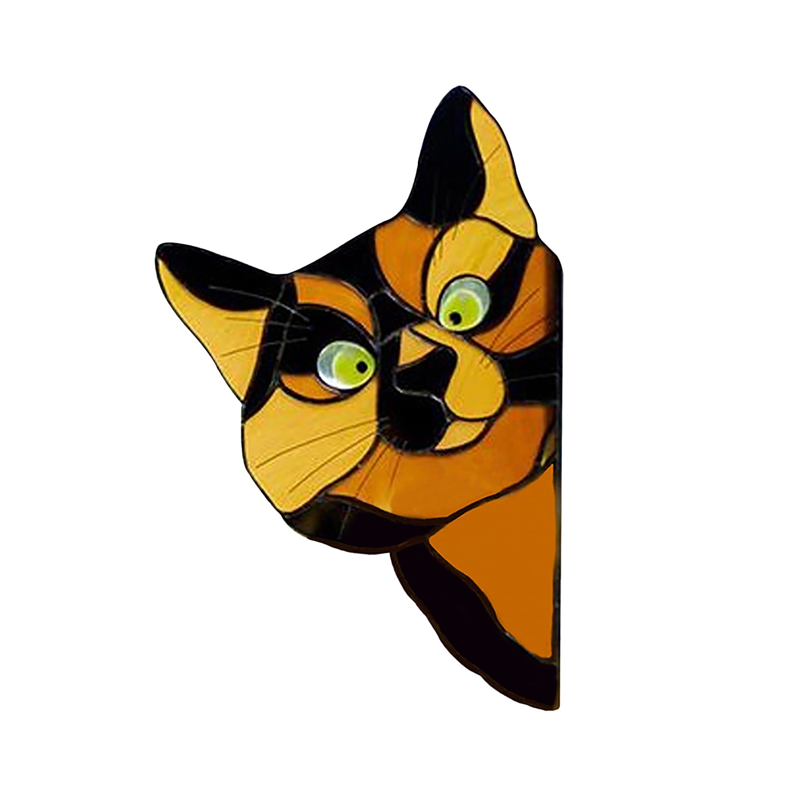 CAKVIICA Peeking Cat Stained Glass Window Hanging Animal Decorations