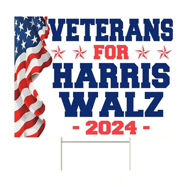 CAKVIICA Veterans 2024 Yard Sign 18" X 24" Inches Double With H Stake