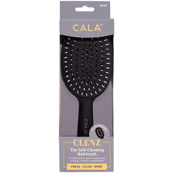 CALA CLENZ Self-Cleaning Hairbrush (Black)