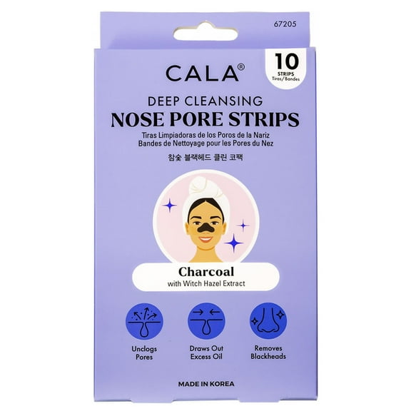 CALA Charcoal Deep Cleansing Nose Pore Strips - Pack of 6 (60 Strips)